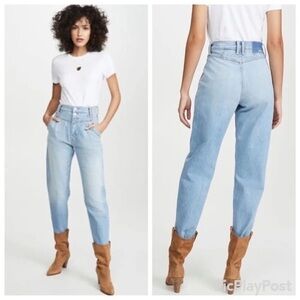 MOTHER The Pleated Popular Peg Jeans in Intoxicated